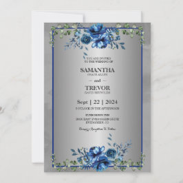 Invitación Una celebración plateada del amor