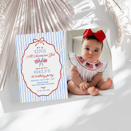 Invitación Una chica totalmente americana cumpleaños el 4 de 