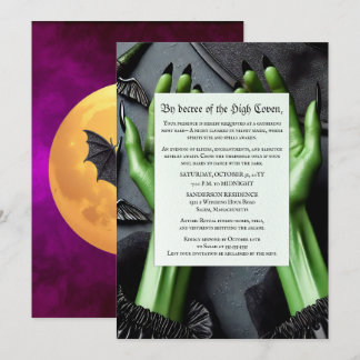 Invitación Una citación de la fiesta de Halloween de las bruj