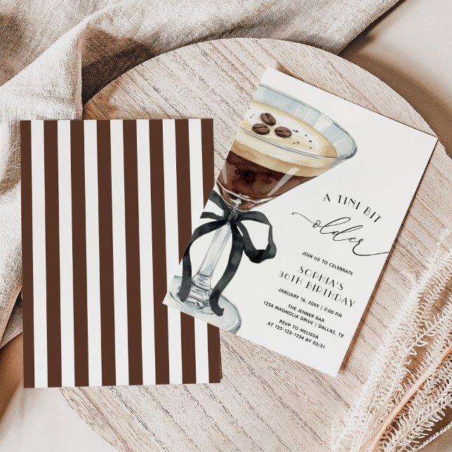 Invitación Una Cumpleaños Un Poco Mayor Fiesta de Espresso Ma (Subido por el creador)