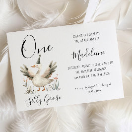 Invitación Una cutícula de primer cumpleaños mugre y goosa