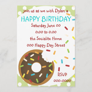 Invitación Una deliciosa mordida de Donut