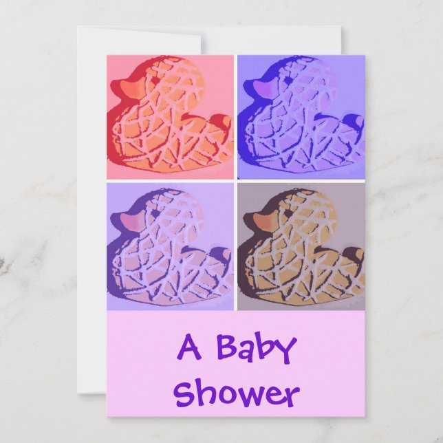 Invitación Una ducha de bebé (Anverso)