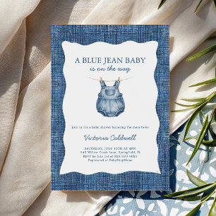 Invitación Una ducha de bebé de mezclilla para bebé