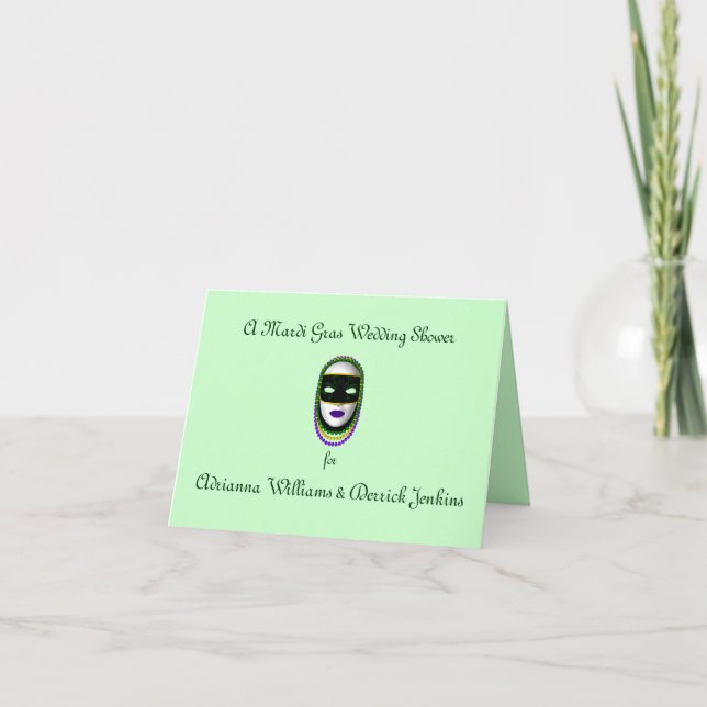 Invitación Una ducha de la boda del carnaval (Anverso)