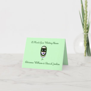 Invitación Una ducha de la boda del carnaval