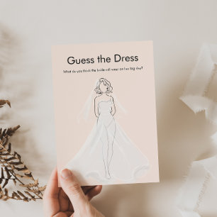 Invitación Una ducha de novia rosa adivina el juego de vestir