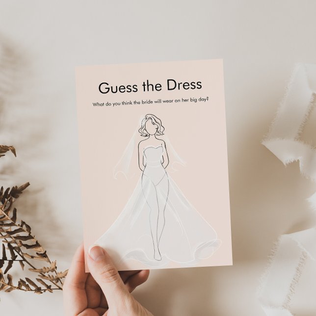 Invitación Una ducha de novia rosa adivina el juego de vestir (Subido por el creador)