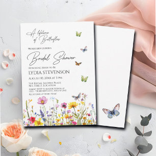 Invitación Una ducha de novias con flores silvestres de por v