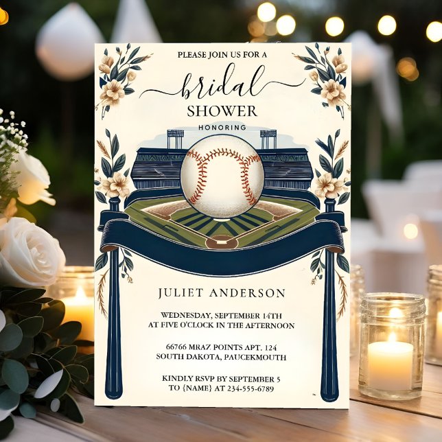 Invitación Una ducha de novias de béisbol de equipo de campeó (Subido por el creador)