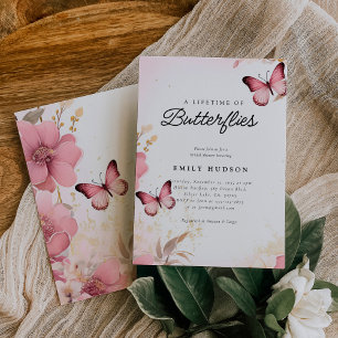 Invitación Una ducha de novias de Butterflies