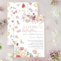 Una ducha de novias rosadas de las mariposas de po