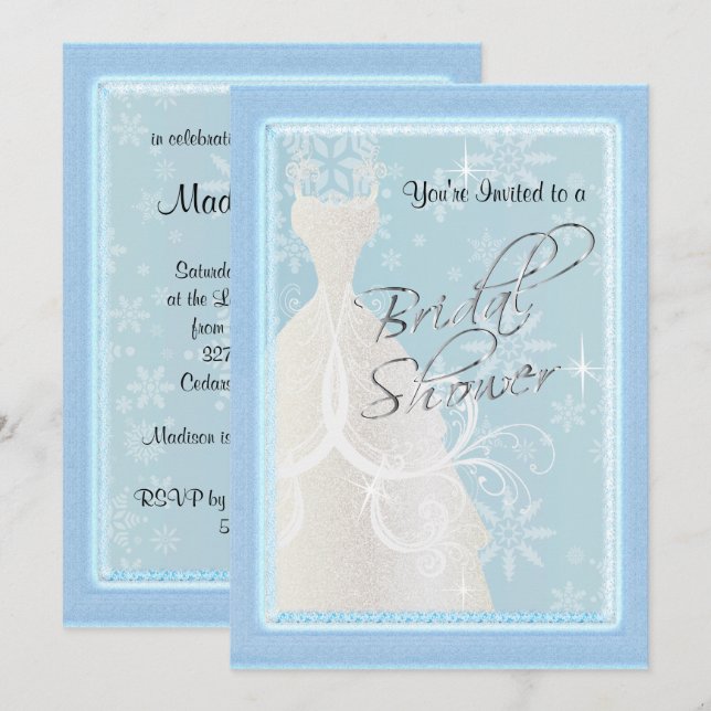 Invitación Una ducha de nubes de nieve en invierno (Anverso / Reverso)