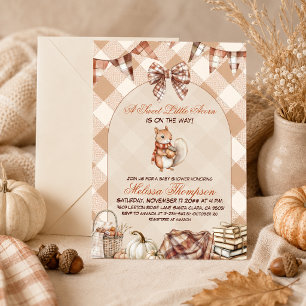 Invitación Una dulce bellota pequeña Baby Shower de bosque ot
