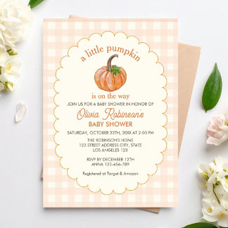 Invitación Una dulce calabacita está en camino baby shower
