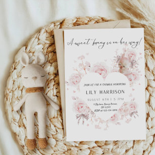 Invitación Una dulce conejita está en camino Fiesta de baby s