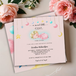 Invitación Una dulce niña pequeña Baby Shower rosa