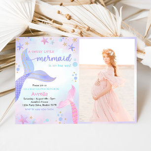 Invitación Una dulce pequeña sirena foto de Baby Shower