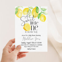 Una dulce pequeña, tema Limón, Shower de bebé,