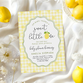 Invitación Una dulce y pequeña ducha de bebé de limón cítrico