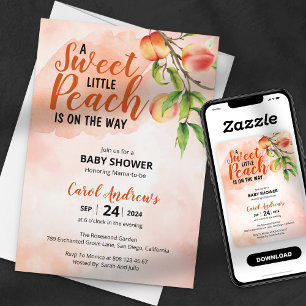 Invitación Una Dulce y Pequeña Fiesta de Shower de Agua Acuar