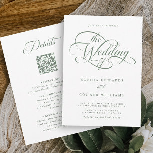Invitación Una elegante y sabrosa boda verde