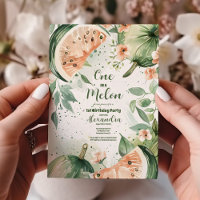 Una en una sandía de melón melón Melón Primer cump