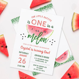 Invitación Una en una sandía Purpurina melón de Melón Primer