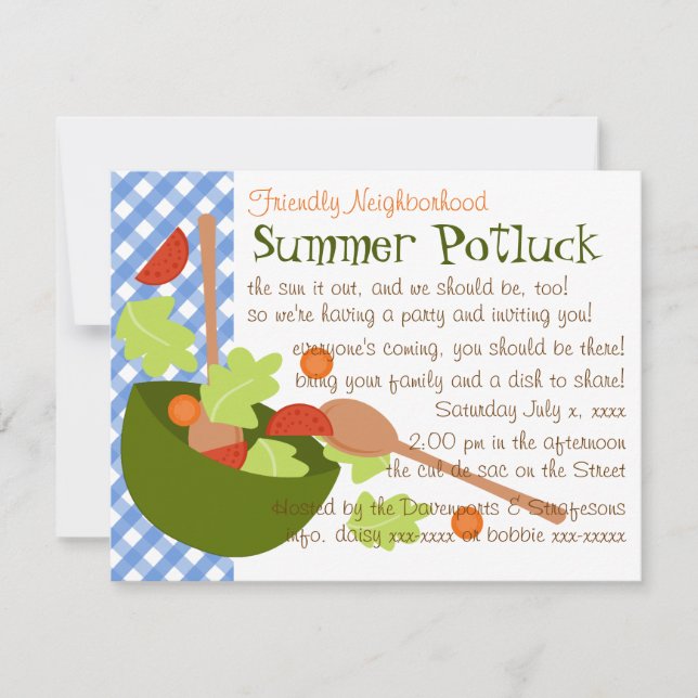 Invitación Una ensalada divertida y deliciosa