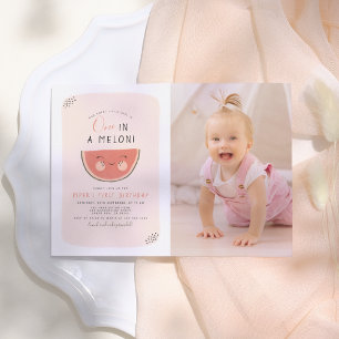 Invitación Una entre un Melón Fotos de Chicas Cumpleaños de P