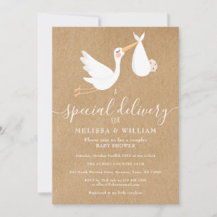 Invitación Una entrega especial de bebé para parejas Shower /