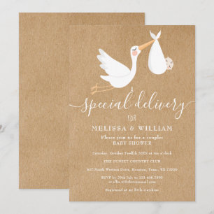 Invitación Una entrega especial de bebé para parejas Shower /