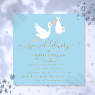Invitación Una entrega especial para la lluvia de bebés de pa