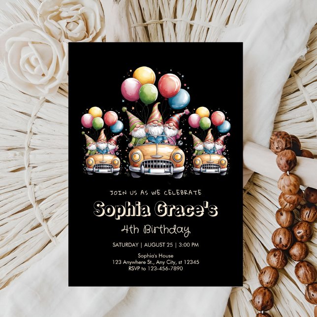 Invitación Una erupción de cumpleaños sobre las ruedas (Subido por el creador)