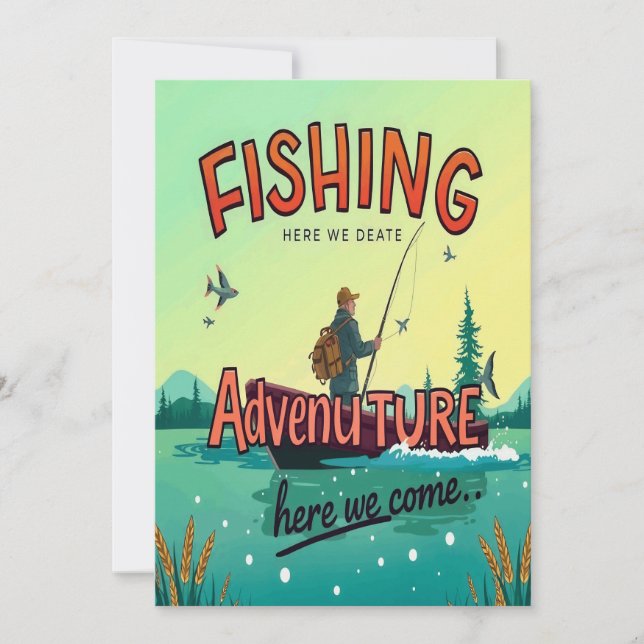 Invitación Una Expedición Pesquera Espera (Anverso)