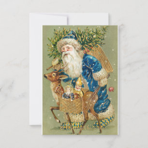 Invitación Una Feliz Navidad con Santa y los renos