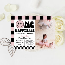 Invitación Una feliz niña 1er cumpleaños Foto 