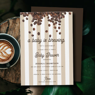 Invitación Una fiesta de baby shower de café 'Se está prepara