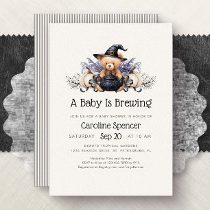 Invitación Una fiesta de baby shower de Halloween: Un bebé es