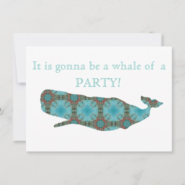 Invitación Una Fiesta de Ballena (Anverso)