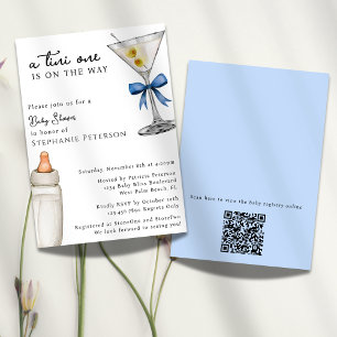 Invitación Una Fiesta de Bebé con Código QR Temático de Un Ma