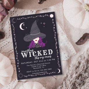 Invitación Una fiesta de Brujas Malvadas en Halloween