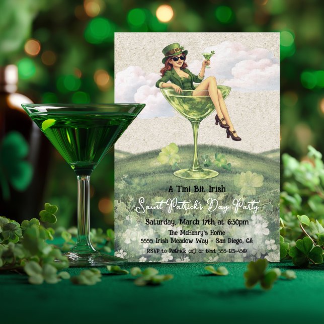 Invitación Una fiesta de cóctel de duendecillo irlandés un po (Subido por el creador)