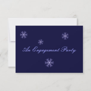 Invitación "Una fiesta de compromiso" - Copos de nieve azules