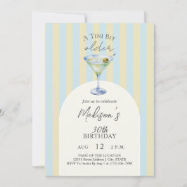 Invitación Una fiesta de cumpleaños con cóctel de martini un