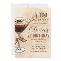 Una fiesta de cumpleaños con martini de espresso u