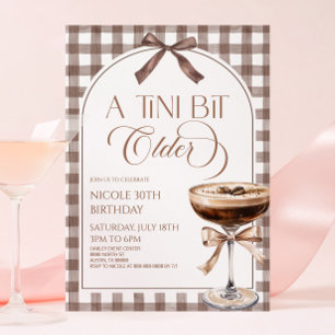 Invitación Una fiesta de cumpleaños de expreso martini un poc