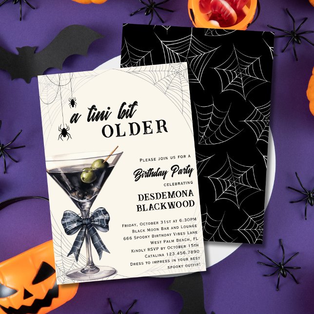 Invitación Una fiesta de cumpleaños de Halloween de araña un  (Subido por el creador)