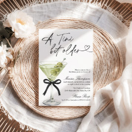 Invitación Una fiesta de cumpleaños de martini de aceituna un