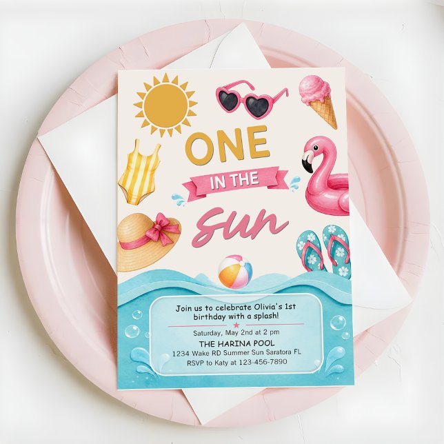 Invitación Una fiesta de cumpleaños en la piscina de verano b (Subido por el creador)
